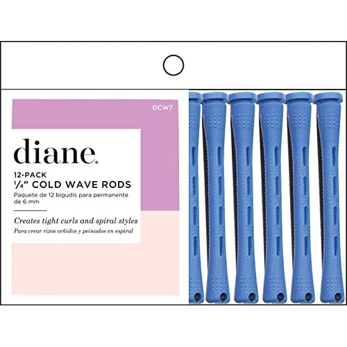 Diane Cold Wave Rods, Blue, 1/4", Set Of 12