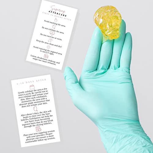 Sugaring Hair Removal Aftercare Cards | 50 Pack | 2x3.5¡± in Business Card | Sugaring Hair Removal Supplies | Waxing Supplies | White Card Design