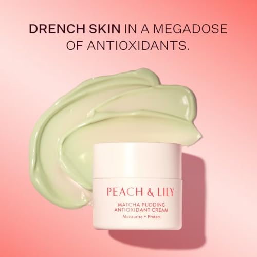 Peach & Lily - Matcha Pudding Antioxidant Cream (1.69 fl oz) - Face Moisturizer Cream - Protect & Hydrate Skin - Green Tea, Vitamin B3, Niacinamide - Self Care - Vegan, Cruelty Free - Korean Skincare