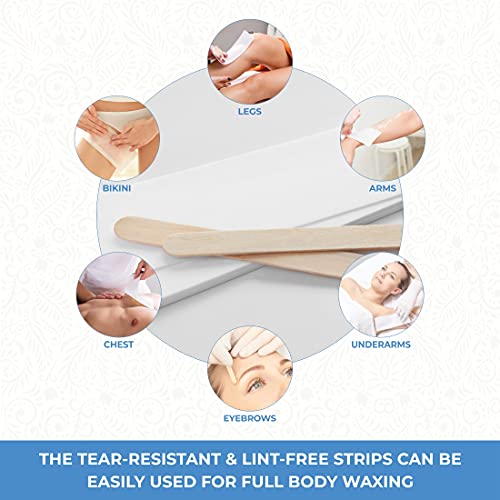 ForPro Professional Collection Non-Woven Epilating Strips, White, Tear-Resistant, Pre-Cut Strips for Hair Removal, 3¡± W x 9¡± L, 100-Count