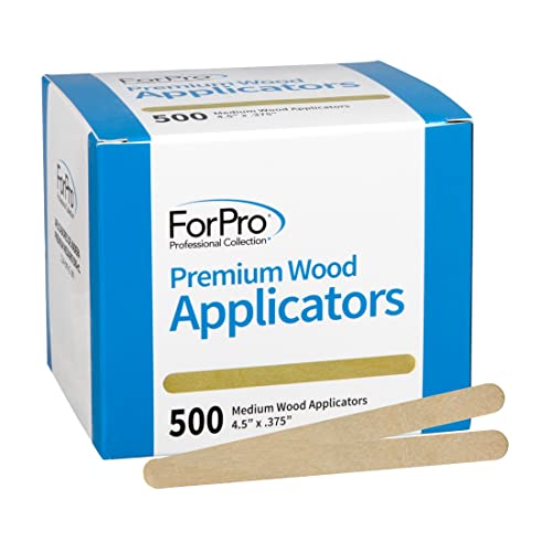 ForPro Premium Wood Applicators, Non-Sterile, Hair Removal Waxing Applicators, Medium, 4.5¡± L x .375¡± W, 500-Count (Pack of 4)