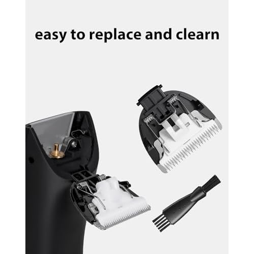 2 Pack Replacement Blades and Protecting Guards for Meridian Trimmer, Compatible with Meridian Body Hair Trimmer(Sage, Onyx, Ocean, Lava), Fit for Meridian Trimmer Blades for Meridian Shaver