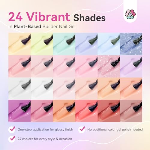 Saviland Builder Nail Gel Set with Nail Drill ? 3 Colors Hard Gel(VE&VB5&Kerain) with 24 Colors Castor Oil & Vitamin E Builder Nail Gel Lamp Nail Brush for Nail Extension Shaping DIY at Home Salon