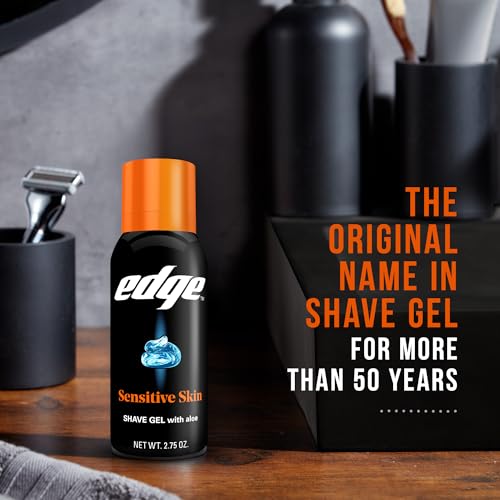 Edge Shaving Gel for Men,Sensitive Skin with Aloe,- Shave Gel For Men That Moisturizes,Protects and Soothes To Help Reduce Skin Irritation,(Pack of 24)