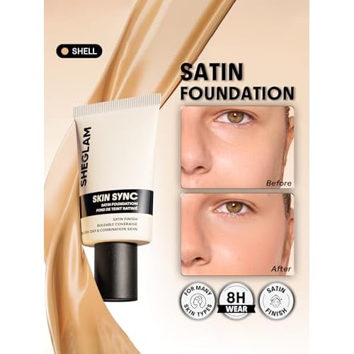 SHEGLAM Skin Sync Satin Foundation-Shell