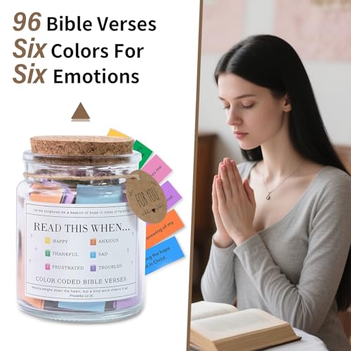 Christian Gifts for Women Faith,Spiritual Gifts for Females,Religious Gift for Female Unique Secret Sister Gift For Women Christian for Female,Mom, Sister,Friends,Grandma,Wife w/Bible Verse Jar(white)
