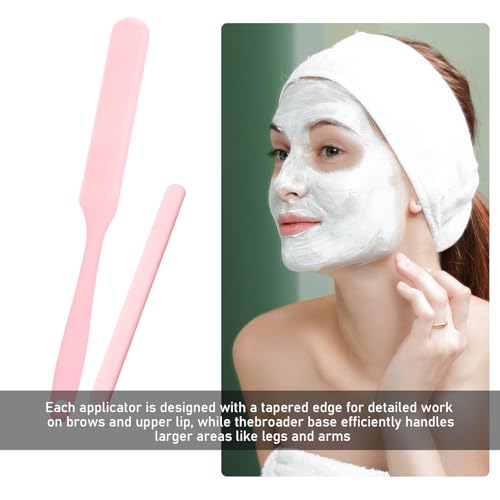 8Pcs Reusable Silicone Wax Applicator Non- Non-Stick Hair Removal Tool for Face, Body, Brows, Spatula Hard Wax Scraper Easy-Clean At-Home or Salon Use