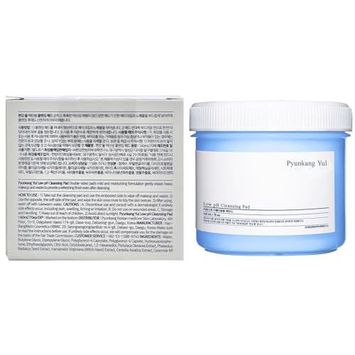 Pyunkang Yul PKY Low pH Cleansing Pad, 140ml 70ea Makeup Cleansing Wipes Hypoallergenic and dermatologist-tested