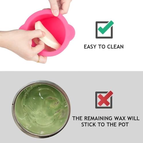 Silicone Wax Warmer Liner, Silicone Wax Bowl for Wax Warmer,Non-Stick Wax Melt Warmer Wax Pot Replacement, Reusable Wax Melt Liner,(pink, small)