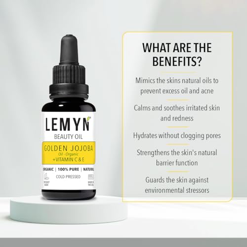 Golden Jojoba Oil | Supercharged with Clinically Proven THD Vitamin C | Freshly Made | Deep Hydration & Radiant Boost | Handcrafted Excellence from Santa Barbara
