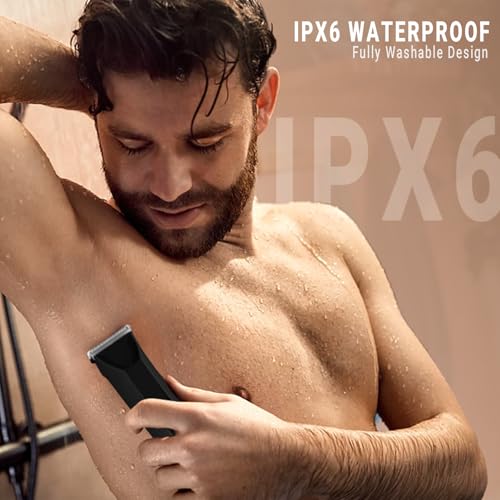 Body Trimmer for Men, 2-in-1 Electric Shaver for Pubic Hair, Chest, Legs, IPX6 Waterproof Wet/Dry Men¡¯s Ball Shaver