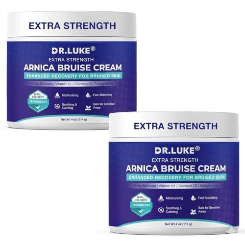 Arnica Bruise Cream: Fast Healing Arnica Cream for Bruising Swelling Thin Skin - Enhanced Recovery Vitamin K Creams With Arnica Montana, VK, C&E ? Soothing Hydrating for senior, Adult, Kid, Pack of 2