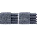 HOMEXCEL Makeup Remover Wash Cloth 12 Pack, Soft Quick Dry Facial Cleansing Makeup Towels, Fingertip Face Towel Washcloths for Hand and Make up, 13 x 13 Inch, Grey