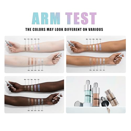 Champagne Gold Shimmer Liquid Eyeshadow, Longwear Waterproof Eye Shadow Cream,Buildable Highly Pigmented Blendable Eye Makeup,Vegan Cruelty-Free Paraben-Free for Older Women Stage makeup 03#