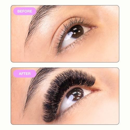 Curacoro Super Mink Eyelashes Extensions, 0.03 CC Curl 11mm Length Silk Eyelashes, Individual Eyelash Extensions