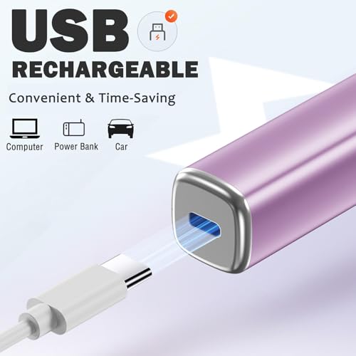 Nose Ear Hair Trimmer for Men ? Eyebrow Hair Razor 2-in-1 Rechargeable Dual-Edge Face Shaver for Face Nose Peach Fuzz for Women