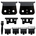 Durable Replacement 2PCs T Blade Fit for Andis T Outliner Trimmer Andis GTX Trimmer, Blade Fit for Andis #04710 and Andis #04521 (Black)