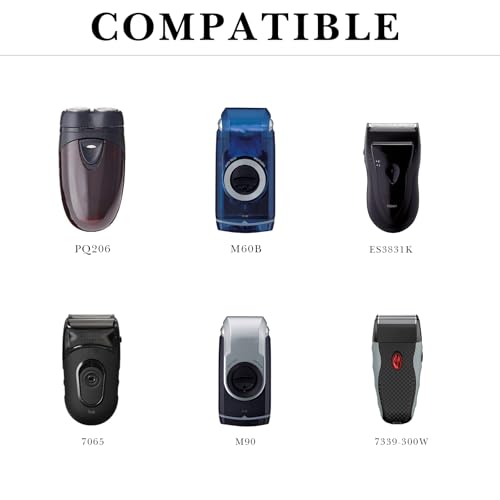 Linkidea Mini Shaver Storage Case, Compatible with Braun M60 M90, Wahl 5 Star Series & Vanish, 7065, Electric Razor Storage Bag (Black)