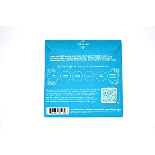 Shobha Exfoliating Cloth ? Reusable Natural Body Scrubber ? Remove Dead Skin and Prevent Ingrown Hairs ? Washcloth Suitable for Sensitive Body and Bikini Areas ? Shower Loofah Alternative