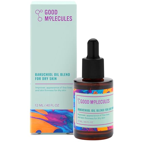 Good Molecules Bakuchiol Oil For Dry Skin - Ultra Hydrating Natural Blend with Bakuchiol and Rosehip Oil, Promotes Collagen Production, Moisturizing Face Oil