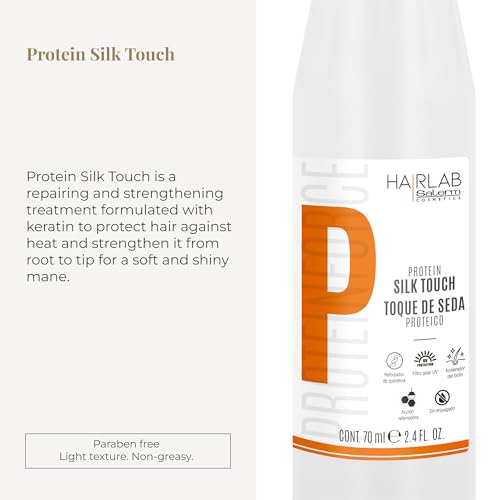 SALERM - Damaged Hair Repair Treatment - Silk Protein Touch - 70 ml - With Keratin - Protects Hair from Heat - Adds Shine and Softness - Lightweight Texture - Paraben-Free