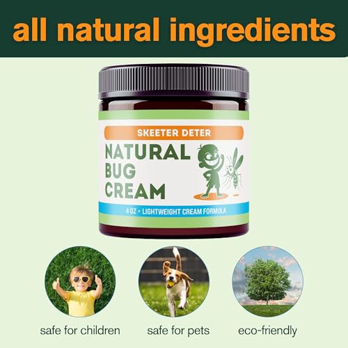 Magnum Solace Natural Bug Cream - No Spray Formula, Made with Plant Essential Oils, Safe for Kids