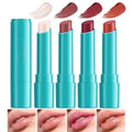 4Pcs Hydrating Lip Tint Lipstick Set of Red and Nude, Long-Lasting Matte Finish Moisturizing Tinted Lip Balm, Natural Ingredients Vitamin E Watery Lip Gloss Lipstick for Women and Girls