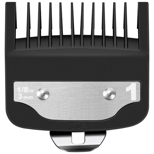 Replacement for Wahl Clipper Guards Set, Compatible with Wahl 1 Clipper Guards Set, 1/8" 3mm Hair Clipper Guards Set for Professional Stylists and Barbers, Black