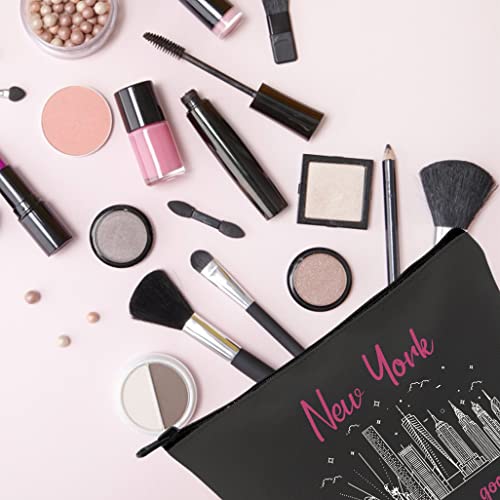 New York Bachelorette Party Favor New York Is Always A Good Idea New York Vacation Zipper Pouch Makeup Bag (BLK-NY)