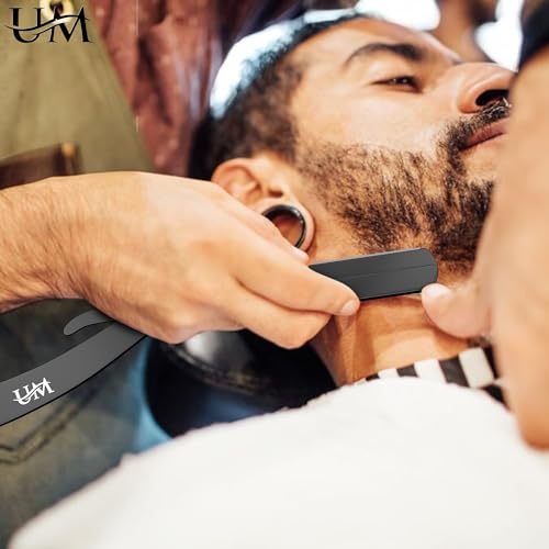 UM Supplies Straight Razors for Men ? Professional Barber Straight Edge Razor Kit with 20 Replaceable Insert Single Edge Blades - Navajas Para Barbero