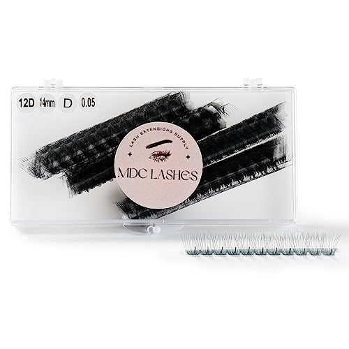 Promade Eyelash Fans 1000 Fans 5D-20D Premade Volume Lash Extensions C/CC/D Curl 10-18mm Length 0.05/0.07 Thickness Ultra Speed Promade Premade Pre Pro Made False Eyelashes Pestanas