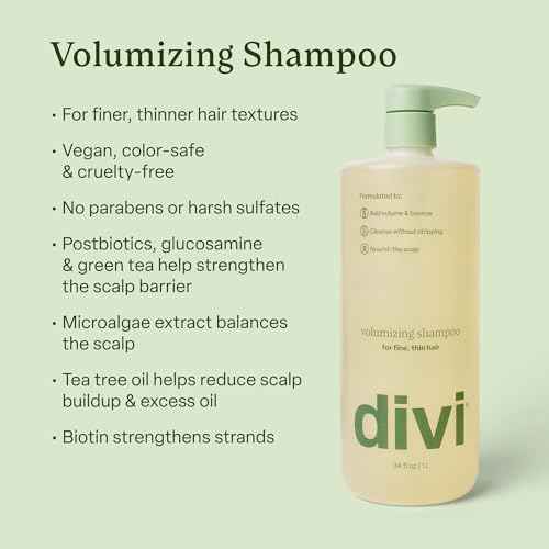 Divi Volumizing Shampoo for Women and Men - Lightweight Volume Shampoo for Fine Hair - Formulated to Cleanse, Nourish and Balance the Scalp