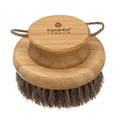 Hydr?a London Round Natural Body Brush with Mane/Cactus Bristle for Dry Brushing to Exfoliate, Remove Dead Skin, Cellulite and Aid Lymphatic Drainage.