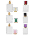 Brrnoo 50ml Empty Perfume Bottle, 6 Pieces Small Empty Vials and Sprayers for Travel, Refillable Glass Perfume Bottle Empty Spray Bottle Perfume Atomizer Dispenser