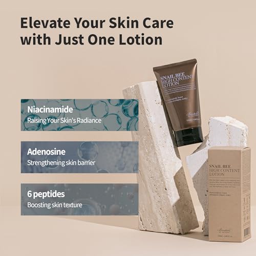 BENTON Snail Bee High Content Lotion 120ml (4.05 fl oz.) - Snail Mucin Moisturizer With Bee Venom | Hydrating Korean Skin Care Facial Moisturizer For Dry Skin & Combination skin