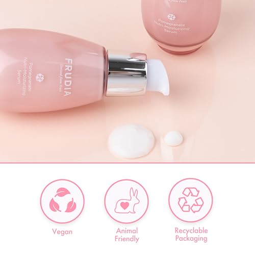 FRUDIA Pomegranate Nutri-Moisturizing Face Serum (1.76 oz) ? 64% Pomegranate Extract & Vegan Collagen for Firming | Anti-Aging Korean Face Serum for Radiant & Youthful Skin