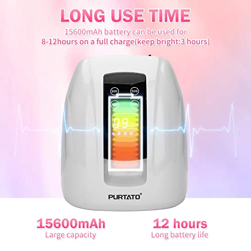 Professional Salon Rechargeable 90W UV LED Cordless Nail Lamp,45 lamp Beads Long Battery Life,Removable Stainless Steel Bottom, 4 Timer Setting and Smart Sensor Nail Dryer (White)