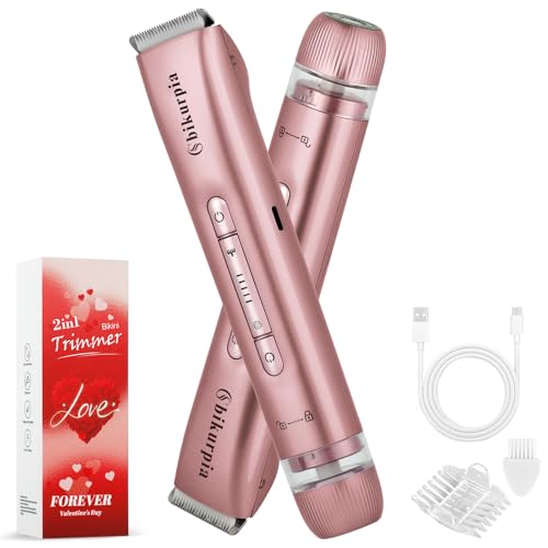 Bikini Trimmer for Women ? 2-in-1 Replaceable Women's Facial Razor, Ceramic Blade,Intimate Area Hair Remover, Facial & Body Hair Remover