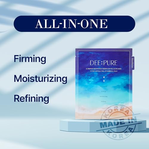 IL DEEPURE Rebirth Biocellulose Face Mask, Vegan, Moisturizing and Firming, Improves Skin Texture with Patented Coconut Sheet. Korean Skin Care (Set of 5 Sheet Masks)