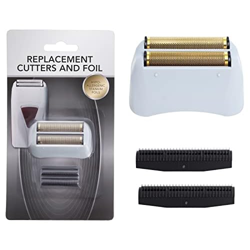 2 Pack Pro Replacement Foil and Cutters Compatible with Andis 17150(TS-1)/17155/17200 for ProFoil & Lithium Shaver, Golden