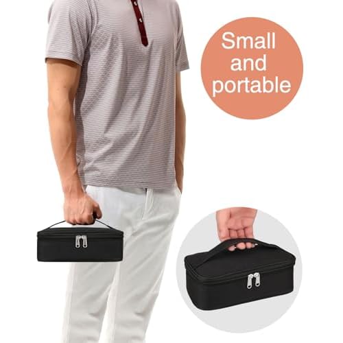 Barber Tool Bag, Hair Clipper Bag Hair Cutting Scissors Storage Bag Shaving Kits Haircut Accessories Organizer Bag Gift for Women (Black)