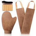 3 in 1 Self Tanning Mitts Self Tanner Mitt Applicator Tanning Brush Self Tanner Back Applicator, Tanning Gloves for Self Tan Mitt,Self Tanning Kit for Lotion,Spray Tan,Body,Sunless,Face