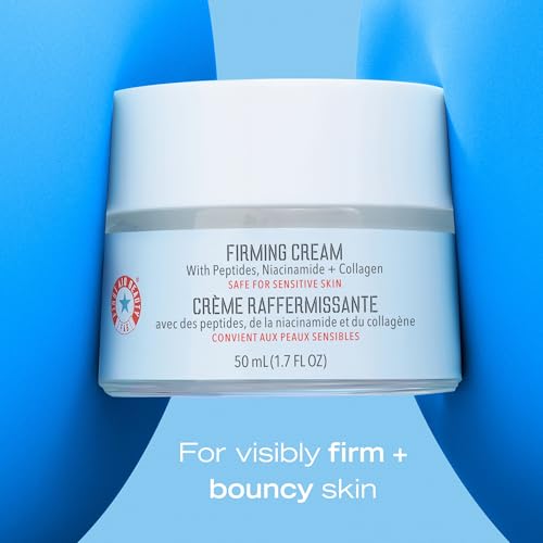 First Aid Beauty - Firming Collagen Cream with Peptides + Niacinamide, Ultra Rich Skin-plumping Moisturizer, Hydrates & Helps Visibly Firm Skin, Non-Comedogenic, Safe for Sensitive Skin, 1.7 oz