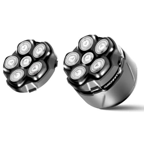 HUMMINGBIRD MK3 Stealth Edition Electric Head Shaver - 6 Blade Electric Razors for Men, Cordless USB-C Rechargeable Waterproof Head Shaver with One Additional Magnetic Replacement Blade