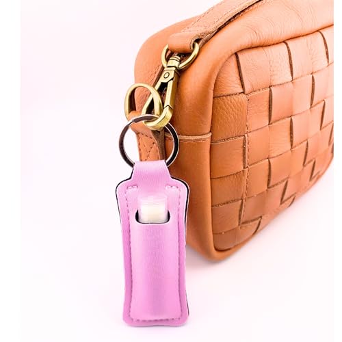 TINY SEED Gift Set: Variety 4-Pack Lip Balm: Strawberry Ice Pop, Pink Lemonade, Peaches & Cream, Sweet Watermelon. Limited Edition I Love Summer Collection. Includes Lip Balm Holder Keychain (Pink)
