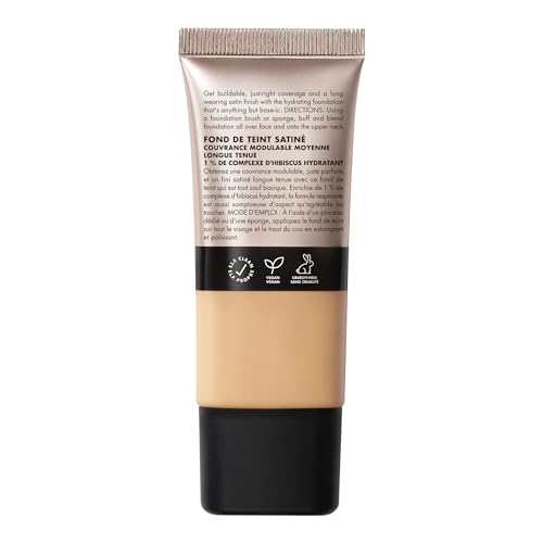 e.l.f. Soft Glam Foundation, Medium Coverage, Long-Lasting & Buildable Foundation For A Smooth, Satin Finish, Vegan & Cruelty-Free, 22 Light Warm