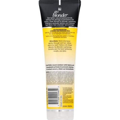 John Frieda Sheer Blonde Go Blonder Shampoo, Gradual Lightening Shampoo, 8.3 oz, with Citrus and Chamomile, featuring our BlondMend Technology 8.3Oz Bottle
