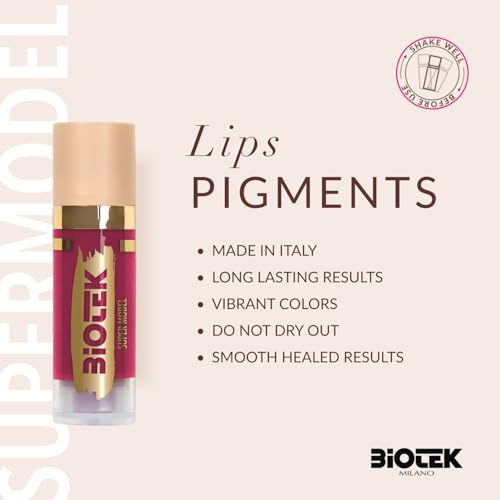 Biotek Lip Pigment for Permanent Makeup - Raspberry Color for Lip - Made in Italy - Supermodel 0,61 fl.oz.