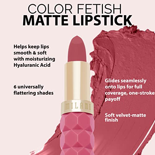 Milani Color Fetish Lipstick and Understatement Lipliner Bundle - Peony & French Rose