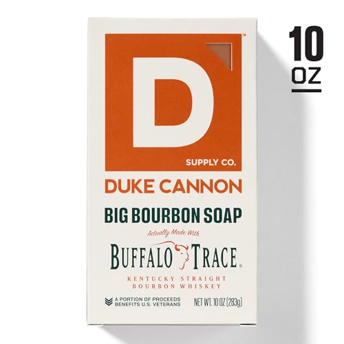 Duke Cannon Supply Co. Extra Large Bar Soap Bundle - Men's Natural Bar Soap with Masculine Scents - Big American Bourbon USA-made soap - All Skin Types -Big Brick of Soap - Bourbon,10 oz (6 Pack)